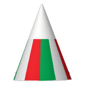 Grün, Weiß und Rot - italienische Flagge Partyhütchen (Vorderseite)