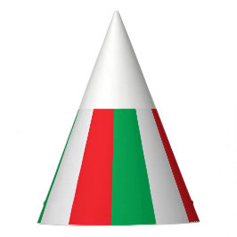 Grün, Weiß und Rot - italienische Flagge Partyhütchen