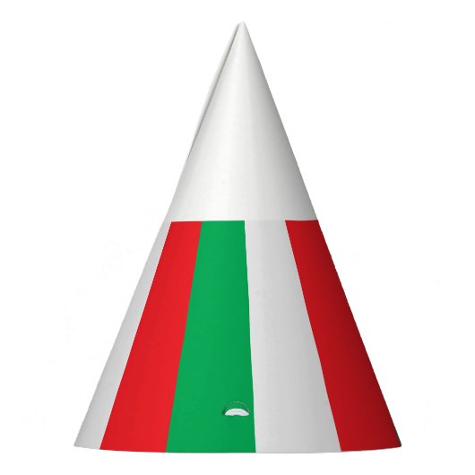 Grün, Weiß und Rot - italienische Flagge Partyhütchen (Links)