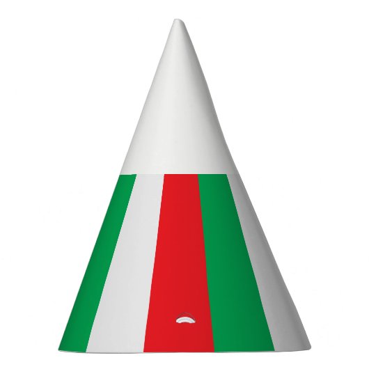Grün, Weiß und Rot - italienische Flagge Partyhütchen (Rechts)