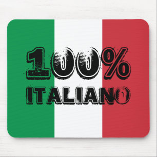 Grün Weiß und Rot Trikolore 100% Italienisch Mousepad
