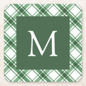 Grün-Weiß-Untersetzer Rechteckiger Pappuntersetzer (Vorderseite)