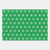 Grün-Weiß-Urlaubsmuster Geschenkpapier Set (Vorderseite 2)