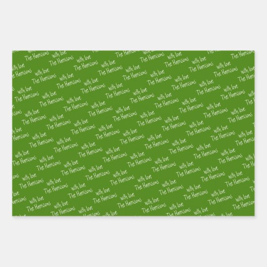 Grün| weiß| Weihnachten Geschenkpapier Set (Vorderseite 2)