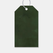 Grün & Weiß Weihnachtsbaumbriefe Geschenkanhänger (Rückseite)