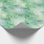 Grün-weiße abstrakte Geometrie Geschenkpapier (Ecke)