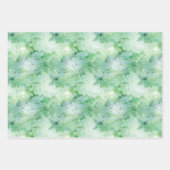 Grün-weiße abstrakte Geometrie Geschenkpapier Set (Vorderseite)