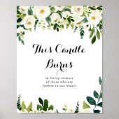 Grün Weiße Blüte Dieses Kerzenleuchter Poster (Vorne)