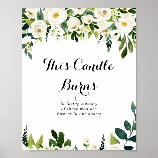 Grün Weiße Blüte Dieses Kerzenleuchter Poster (Vorne)