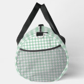 Grün Weiße Checker-Diamant-Muster Groß Duffle Bag (Rechts)