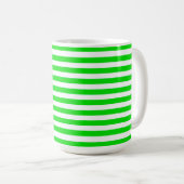 GRÜN-WEIße OSTERN-STREIFEN Kaffeetasse (VorderseiteRechts)