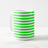 GRÜN-WEIße OSTERN-STREIFEN Kaffeetasse (Vorderseite Links)