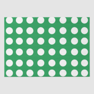 Grün Weiße Polka-Punkte Klassisch Elegant Seidenpapier