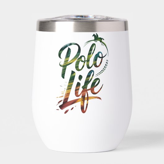 Grün Weiße Polo Life Typografie (Vorderseite)