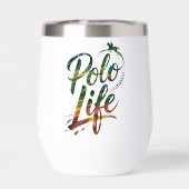 Grün Weiße Polo Life Typografie (Rückseite)