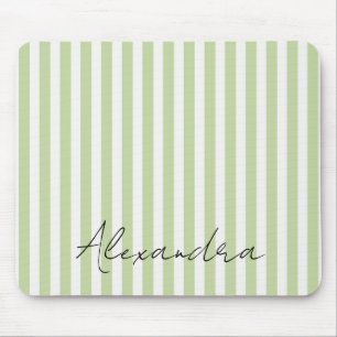 Grün Weiße Streifen Name Mousepad