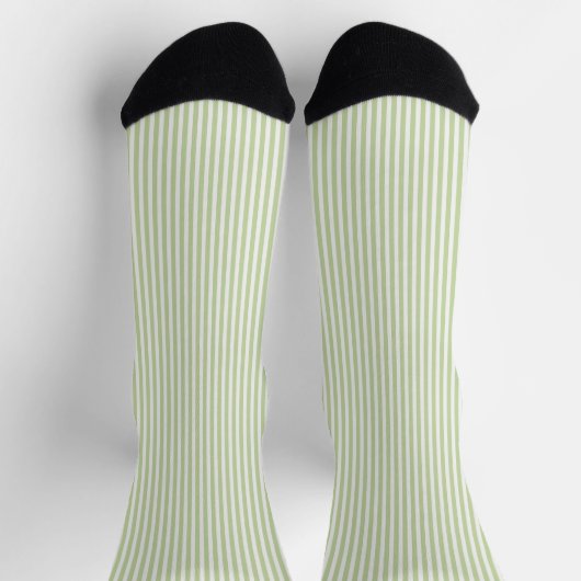 Grün Weiße Streifen   Socken (Oben)