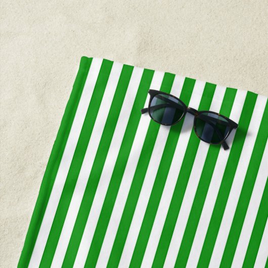 Grün + Weiße Streifen Strandtuch (Beispiel)