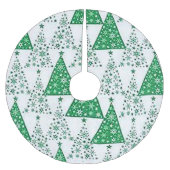 Grün-weiße Weihnachtsbaumrock Polyester Weihnachtsbaumdecke (Vorderseite)