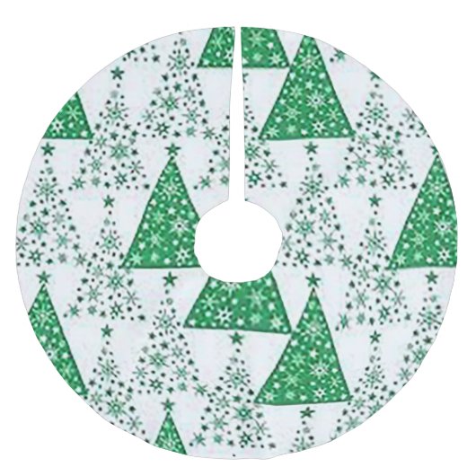 Grün-weiße Weihnachtsbaumrock Polyester Weihnachtsbaumdecke (Vorderseite)