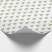 Grün-weiße Weihnachtsbaumstruktur festlich Geschenkpapier (Ecke)