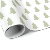 Grün-weiße Weihnachtsbaumstruktur festlich Geschenkpapier (Rolleneckpunkt)