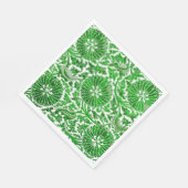 Grün-weißes Blumenmuster Serviette (Ecke)