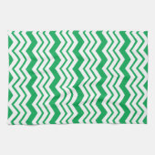 Grün-weißes Chevron-Zickzack-Musterdesign  Geschirrtuch (Horizontal)