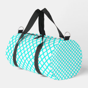 Grün-weißes Harlekin-Diamant-Streifenmuster Klein Duffle Bag