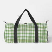 Grün-weißes Karomuster Duffle Bag (Vorderseite)