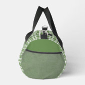 Grün-weißes Karomuster Duffle Bag (Rechts)