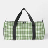 Grün-weißes Karomuster Duffle Bag (Rückseite)