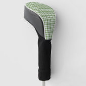 Grün-weißes Karomuster Golf Headcover (angewinkelt)