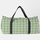 Grün-weißes Karomuster groß Duffle Bag (Vorderseite)