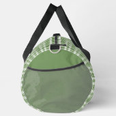 Grün-weißes Karomuster groß Duffle Bag (Rechts)