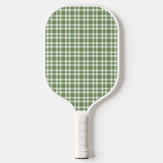 Grün-weißes Karomuster Pickleball Schläger (Vorderseite)