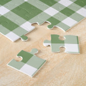 Grün-weißes Karomuster Puzzle (Seite)