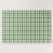 Grün-weißes Karomuster Puzzle (Horizontal)