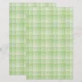 Grün-weißes Schachbrett-Abstraktmuster Briefpapier (Vorne/Hinten)