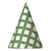 Grün-weißes Schachbrett-Diamantmuster Partyhütchen (Links)