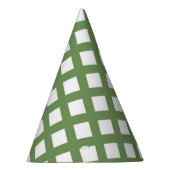 Grün-weißes Schachbrett-Diamantmuster Partyhütchen (Rechts)