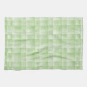 Grün-weißes Schachbrettmuster abstrakt Geschirrtuch (Horizontal)