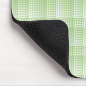 Grün-weißes Schachbrettmuster abstrakt Mousepad (Ecke)