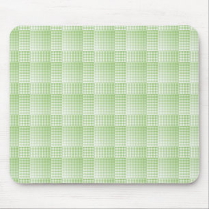 Grün-weißes Schachbrettmuster abstrakt Mousepad