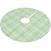 Grün-weißes Schachbrettmuster abstrakt Polyester Weihnachtsbaumdecke (Schrägansicht)
