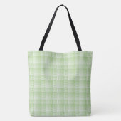 Grün-weißes Schachbrettmuster abstrakt Tasche (Rückseite)