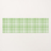 Grün-weißes Schachbrettmuster abstrakt Yogamatte (Rückseite (Horizontal))