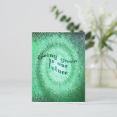 Grün werden, ist unsere Zukunft, Postkarte (Stehend Vorderseite)