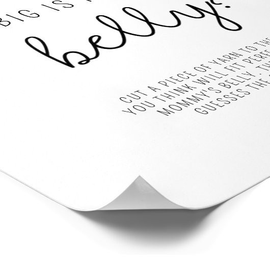 Grün - Wie groß ist das Bauchposter der Mama Poster (Ecke)