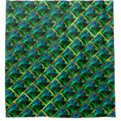 Grün wie Smaragd unter einem goldenen Gitter? Duschvorhang (Vorderseite)